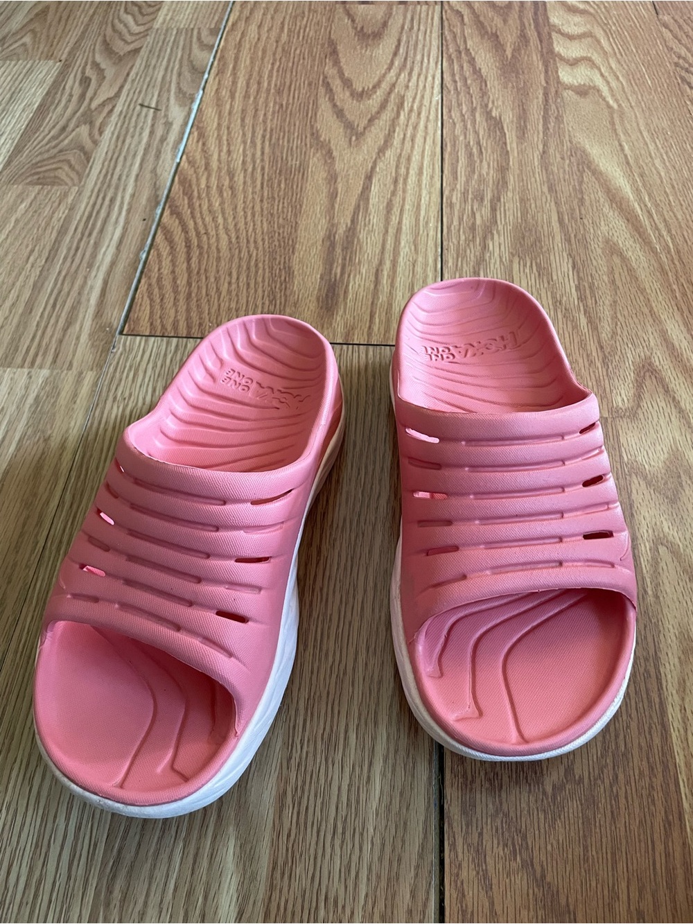 Hoka One One Ora Recovery Slide Slip-On Sport Sandals Pink Slipper Women Size 8